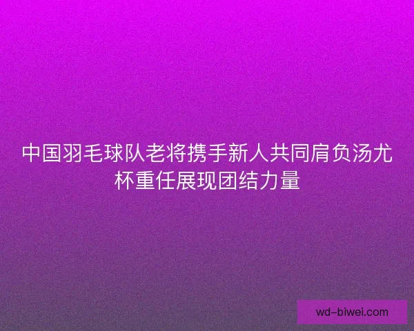 中国羽毛球队老将携手新人共同肩负汤尤杯重任展现团结力量